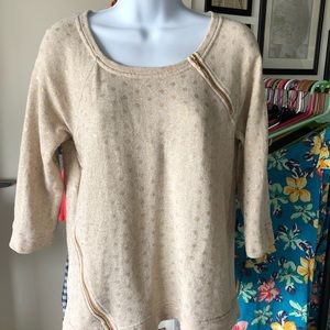 The Limited // Gold Polka Dot Lightweight Sweater